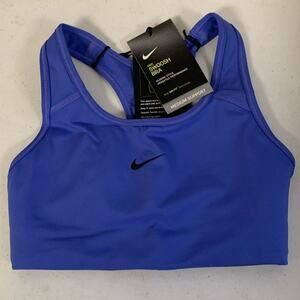 Nike Women’s XS Pro Swoosh Medium Sports Bra, Sapphire / Black
